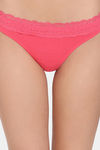 Zivame Anti-Microbial Low Rise Zero Coverage Thong - Rouge Red — thumbnail 4
